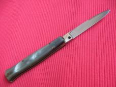 Rare Vintage Italian Button Open/Close Horn STILETTO Switchblade Knife
