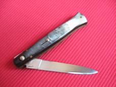 Rare Vintage Italian Button Open/Close Horn STILETTO Switchblade Knife