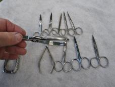 Scissors Manicure 8 Pcs. 2 Large For Toe Nails 1 Small Germany Italy Pakistan Many Look Unused 