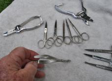 Scissors Manicure 8 Pcs. 2 Large For Toe Nails 1 Small Germany Italy Pakistan Many Look Unused 