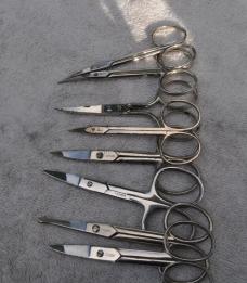 Scissors Manicure 8 Pcs. 2 Large For Toe Nails 1 Small Germany Italy Pakistan Many Look Unused 