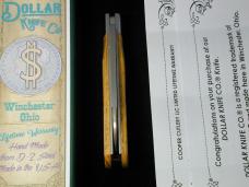 Dollar Knife Co. Osage Orange Wood With Orange Shield Jack Knife NIB from Cooper Cutlery USA OO-OS
