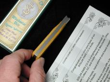 Dollar Knife Co. Osage Orange Wood With Orange Shield Jack Knife NIB from Cooper Cutlery USA OO-OS
