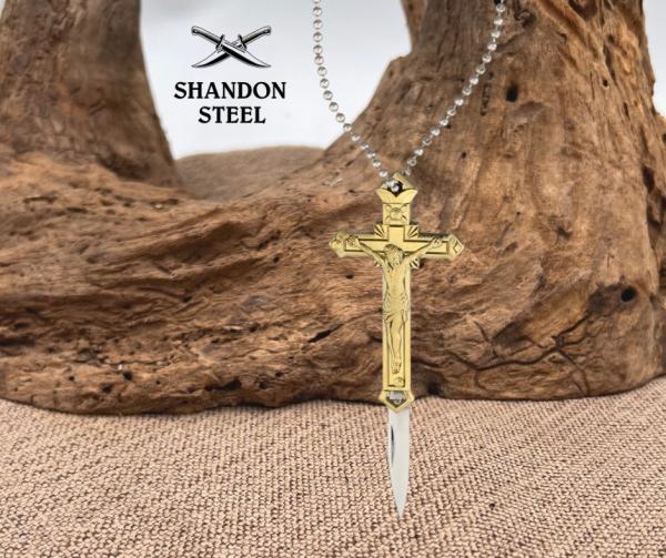 Rough Rider Brass Cross Crucifix Necklace RR1497 With Neck Chain Rough Rider Brass Cross Crucifix Necklace RR1497 With Neck Chain