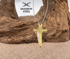 Rough Rider Brass Cross Crucifix Necklace RR1497 With Neck Chain