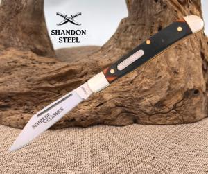 Schrade Old Timer Delrin Pal Folding Pocket Knife 12OT Brown Sawcut Handles