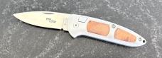Boker Top Lock Automatic Knife, African Thuya Wood Inlays, Box & Sheath, Unused