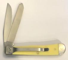 New In Original Box 2025 Case Yellow Synthetic Trapper With Pocket Clip  