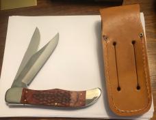 New In Original Box 2023 Case Large Rosewood Folding Hunter And Sheath