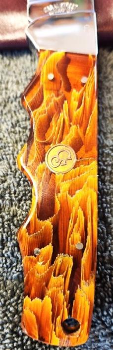 Canal Street Fixed Blade w/Acrylic Corn Husk handles- new with sheath