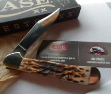  Case Mini Copper Lock Amber Jig Bone 61749 L SS 