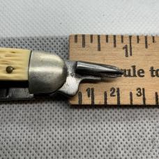 Vintage ULSTER 5 tool BOY SCOUT KNIFE WHITE JIGGED DELRIN 