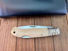 A.G. Russell Lockback Smooth Natural White Bone Seki  Japan 1996