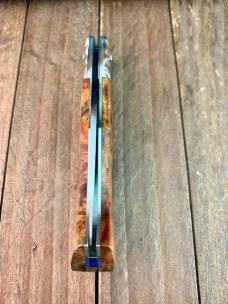 A.G. Russell Seki Japan Made Quince Burl Wood Lockback 2002