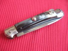 Vintage ITALIAN Rostfrei Horn Lockback Switchblade Knife