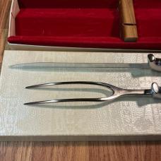 GERBER CARVING SET KNIFE AND FORK  IN ORIGINAL BOX DURENDAL&SIEGFIED