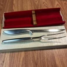GERBER CARVING SET KNIFE AND FORK  IN ORIGINAL BOX DURENDAL&SIEGFIED