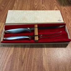 GERBER CARVING SET KNIFE AND FORK  IN ORIGINAL BOX DURENDAL&SIEGFIED