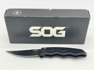 SOG ST-11 Mini SOG-TAC Black Tini Push Button Automatic w/ OMP Box