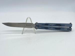 MAXACE Designed by MidnightCat Unicorn Blue G10 Balisong Butterfly w/ OMP Box