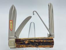 1995 PUMA Germany 210959 Universal Jagdmesser Genuine Stag Lockback w/ OMP Box