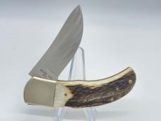 Vintage BROWNING Italy Model 509 Genuine Stag Skinner Mid Lock w/Sheath