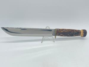 BOB 'RJY' YOUNG 2006 Custom Genuine Stag Marbles Style Large Hunting Knife