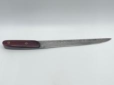 STEK KNIVES Custom Handmade Wood Damascus Large Skinner w/ Sheath