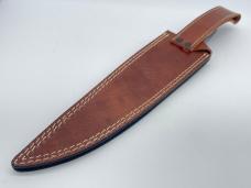 STEK KNIVES Custom Handmade Wood Damascus Large Skinner w/ Sheath