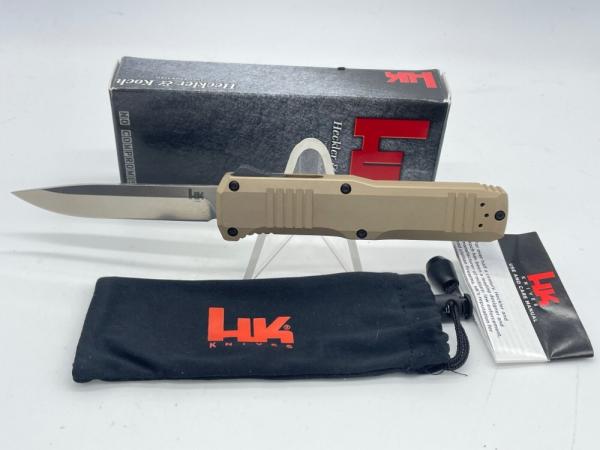 HECKLER & KOCH 14808-1 Tan Turmoil OTF w/ OMP Box HECKLER & KOCH 14808-1 Tan Turmoil OTF w/ OMP Box