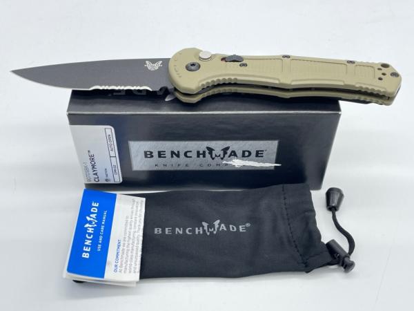 021 BENCHMADE USA 9070SBK-1 First Production Claymore Automatic w/ OMP Box 021 BENCHMADE USA 9070SBK-1 First Production Claymore Automatic w/ OMP Box