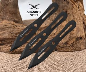 Smith amp Wesson 8quot Throwing Knives 2Cr13MoV Stainless Steel Black 3 Pack SWTK8BCP