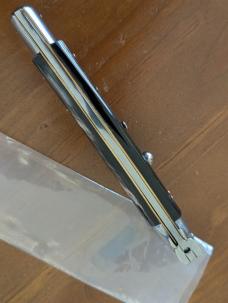 OLDER FRANK BELTRAME 28CM/11inch BAYONET BLADE SUPER SELECT BUFFALO HORN STILETTO AUTOMATIC 