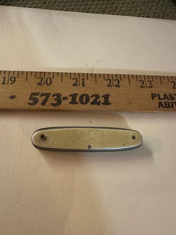 Vintage Pocket Knife Parts Knife Handle Only Possibly Remington Bone No Blades