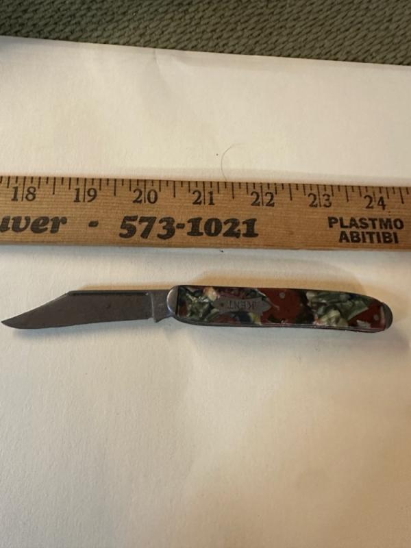 Vintage Kent Pocket Knife Single Blade Swirl Celluloid Handle Parts/Repair Vintage Kent Pocket Knife Single Blade Swirl Celluloid Handle Parts/Repair