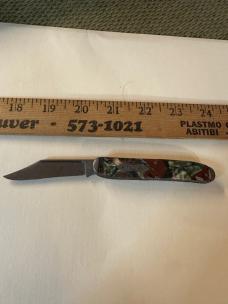 Vintage Kent Pocket Knife Single Blade Swirl Celluloid Handle Parts/Repair