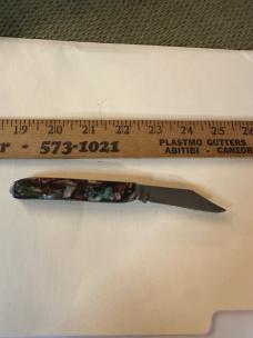Vintage Kent Pocket Knife Single Blade Swirl Celluloid Handle Parts/Repair