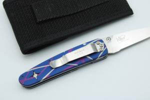 Rare Discontinued Color Trails Benchmade 855-01 Liner Lock Knife 29quot Satin