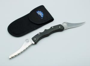 2000-2001 FULL SIZE Vintage Rare Spyderco C44PampS Dyad Black Micarta Handles ATS-55