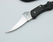 2000-2001 FULL SIZE Vintage Rare Spyderco C44P&S Dyad Black Micarta Handles ATS-55