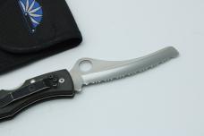 2000-2001 FULL SIZE Vintage Rare Spyderco C44P&S Dyad Black Micarta Handles ATS-55