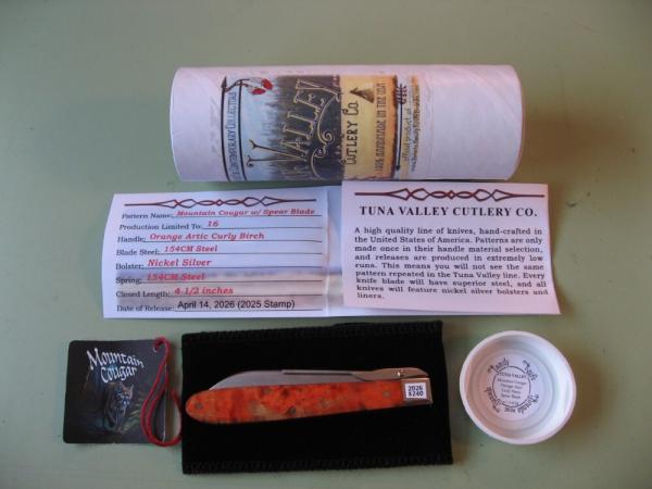TUNA VALLEY 2026 MOUNTAIN COUGAR SWING GUARD ORANGE ARTIC CURLY BIRCH TUNA VALLEY 2026 MOUNTAIN COUGAR SWING GUARD ORANGE ARTIC CURLY BIRCH