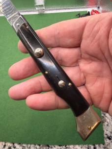 Patent Stamped M. Italy 9” Slant Bolster