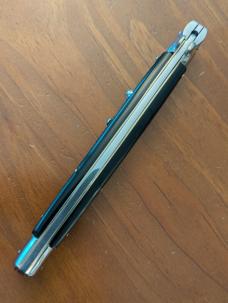 OLDER 13"-33CM MOLLETTA CHECKERED COMP. FLAT BLADE ITALIAN STILETTO AUTOMATIC 