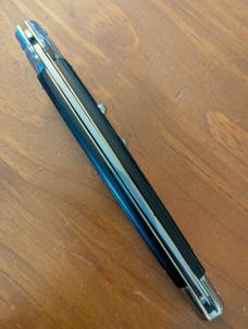 OLDER 13"-33CM MOLLETTA CHECKERED COMP. FLAT BLADE ITALIAN STILETTO AUTOMATIC 