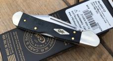 Case XX 2024 Mini Copperlock Blue Denim Canvas Diamond Shield Lockback Gorgeous!