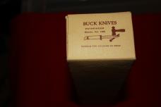 Vintage Buck 105 Knife w box and papers. NIB Pre 1986 Beige Box