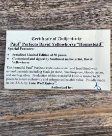 LONE WOLF ** DAVID YELLOWHORSE PAUL PERFECTO HOMESTEAD