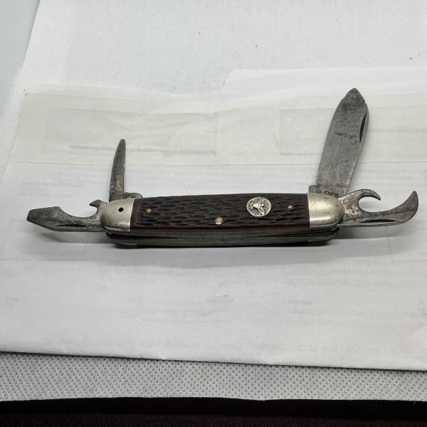ULSTER 4BLADE BOY-SCOUT KNIFE DARK BROWN HANDLES ULSTER 4BLADE BOY-SCOUT KNIFE DARK BROWN HANDLES
