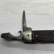 ULSTER 4BLADE BOY-SCOUT KNIFE DARK BROWN HANDLES 